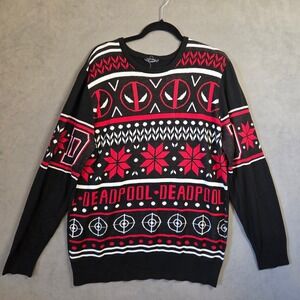 Marvel Deadpool Sweater Men's XL‎ Holiday Ugly Christmas Superhero Geeky